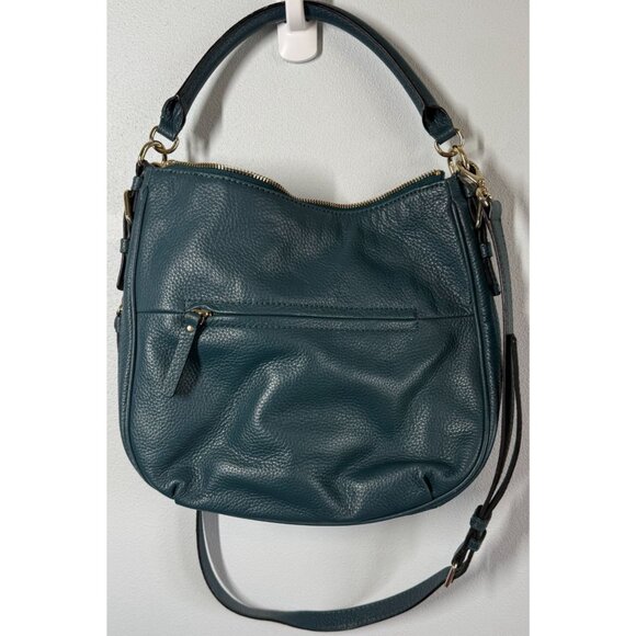 Kate Spade Vivian Hobo Bag Green Pebble Leather Purse Pockets Shoulder Strap - Picture 3 of 11